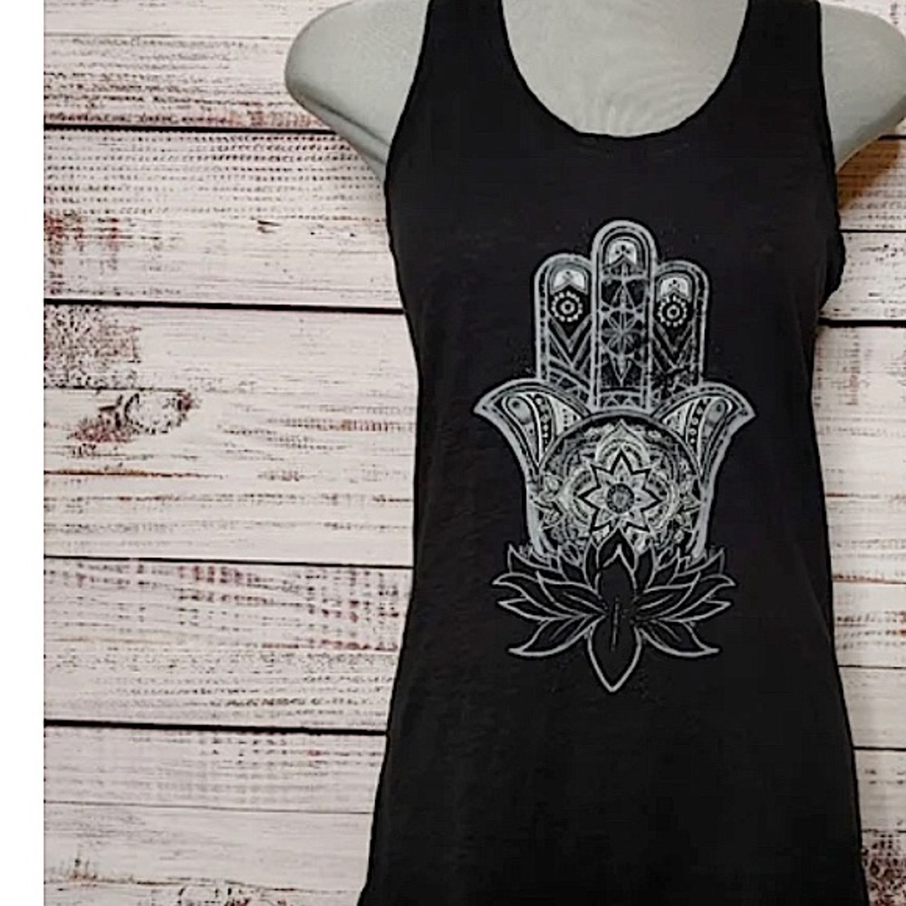 Black Hamsa Tank Top